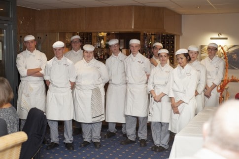 Brock Catering students worked with chefs from Careys Manor and Chewton Glen to prepare and serve the meal