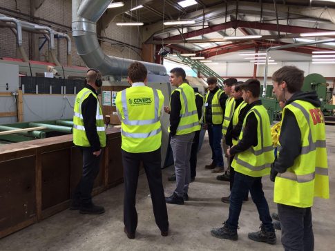 Students visit the timber mill